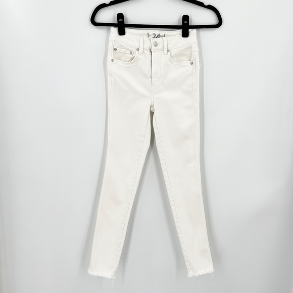 Free People Frayed Hem Jegging Jeans in White OB984016 - Picture 1 of 9